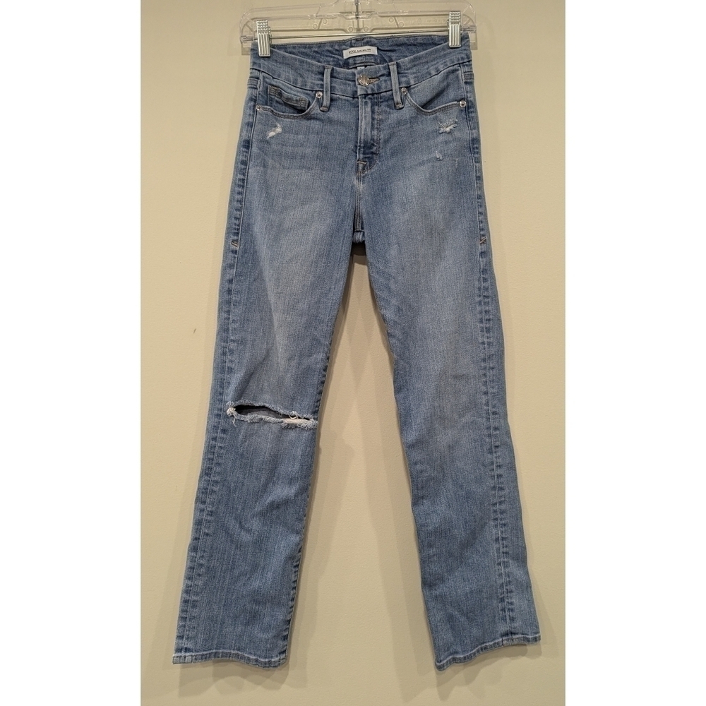 Good American Good Straight Medium Wash Distressed Jeans Size 25